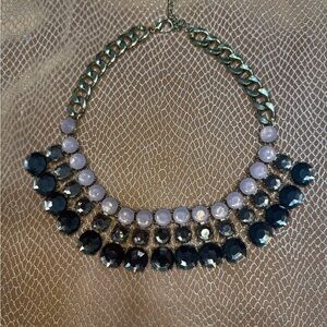 Elegant Gold and Cool Pink Statement Necklace